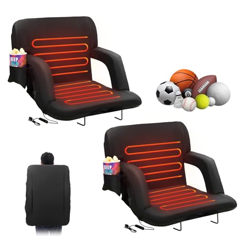 Wide Folding Padded Stadium Seat with Back Support N55277