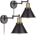 Bronze and Black Swing Arm Wall Lamp with On/Off Switch B669801