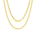 14k Yellow Gold 1.5mm Round Box Chain Venetian Link Pendant Necklace 16" 18" 20" 22" 24" 26" 28" 30" R99094