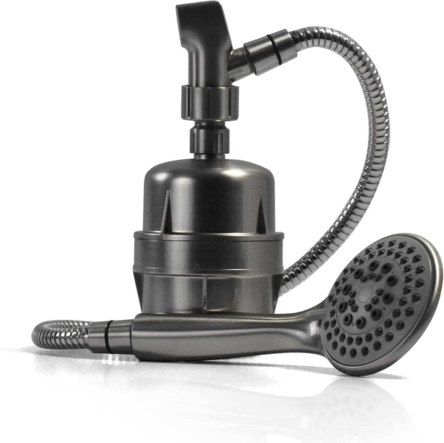 Brushed Nickel Handheld Shower Filter with 5 Function Massager and 6’ Stainless Steel Flex Hose M210196