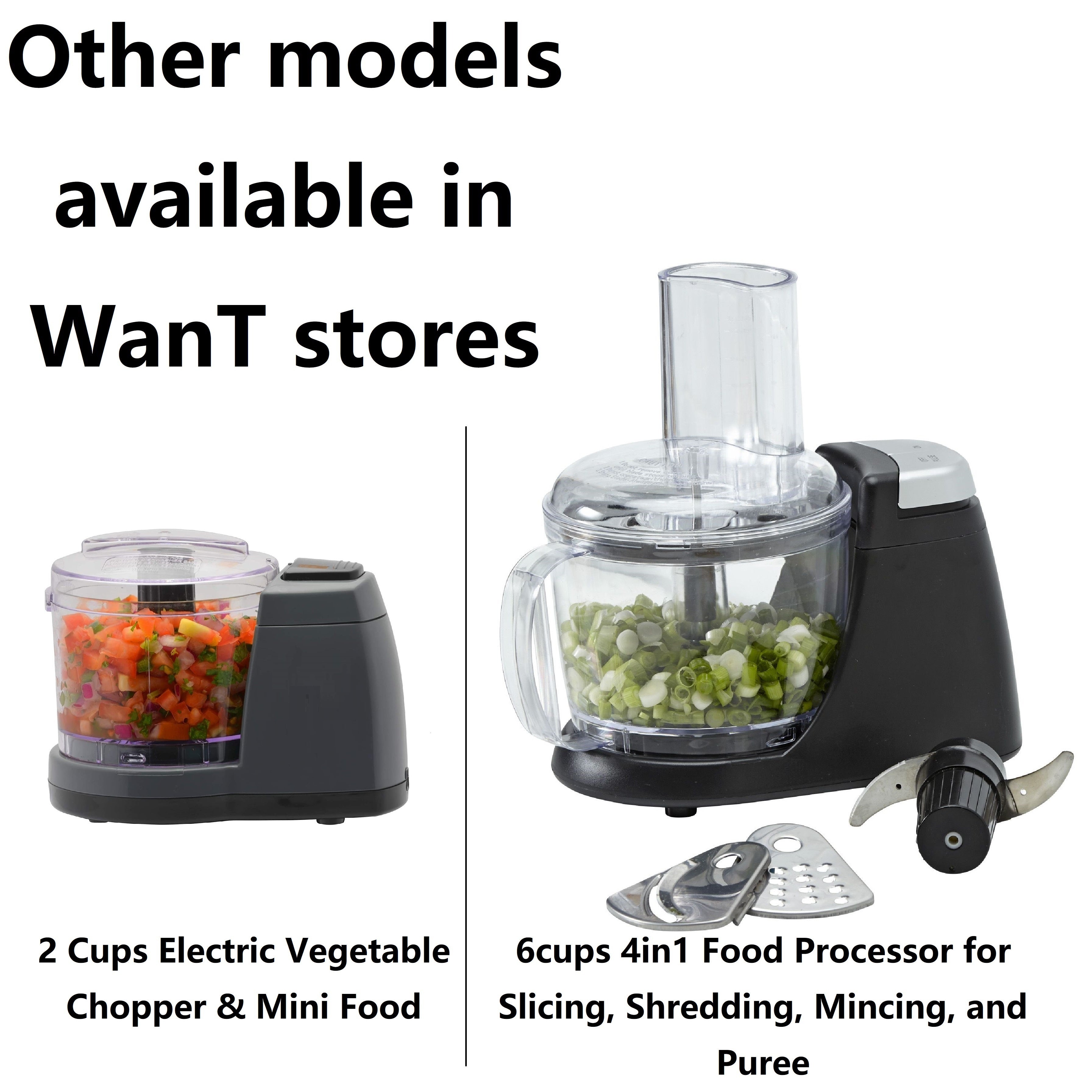 2 Cups Electric Vegetable Chopper & Mini Food Processor N260513