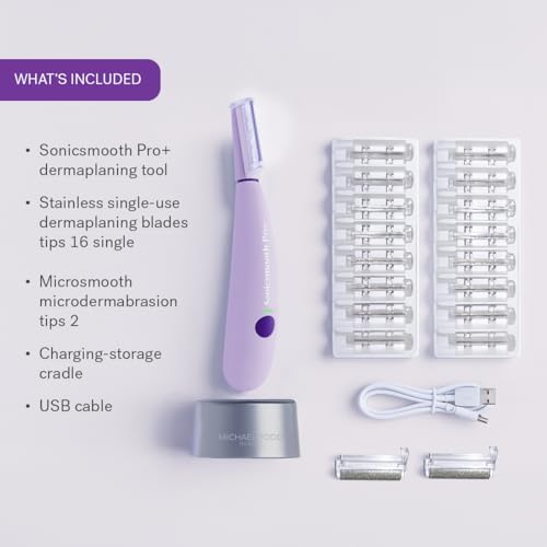 Dermaplane Razor with LED Light, 16 Blades & 2 Exfoliation Tips N2542