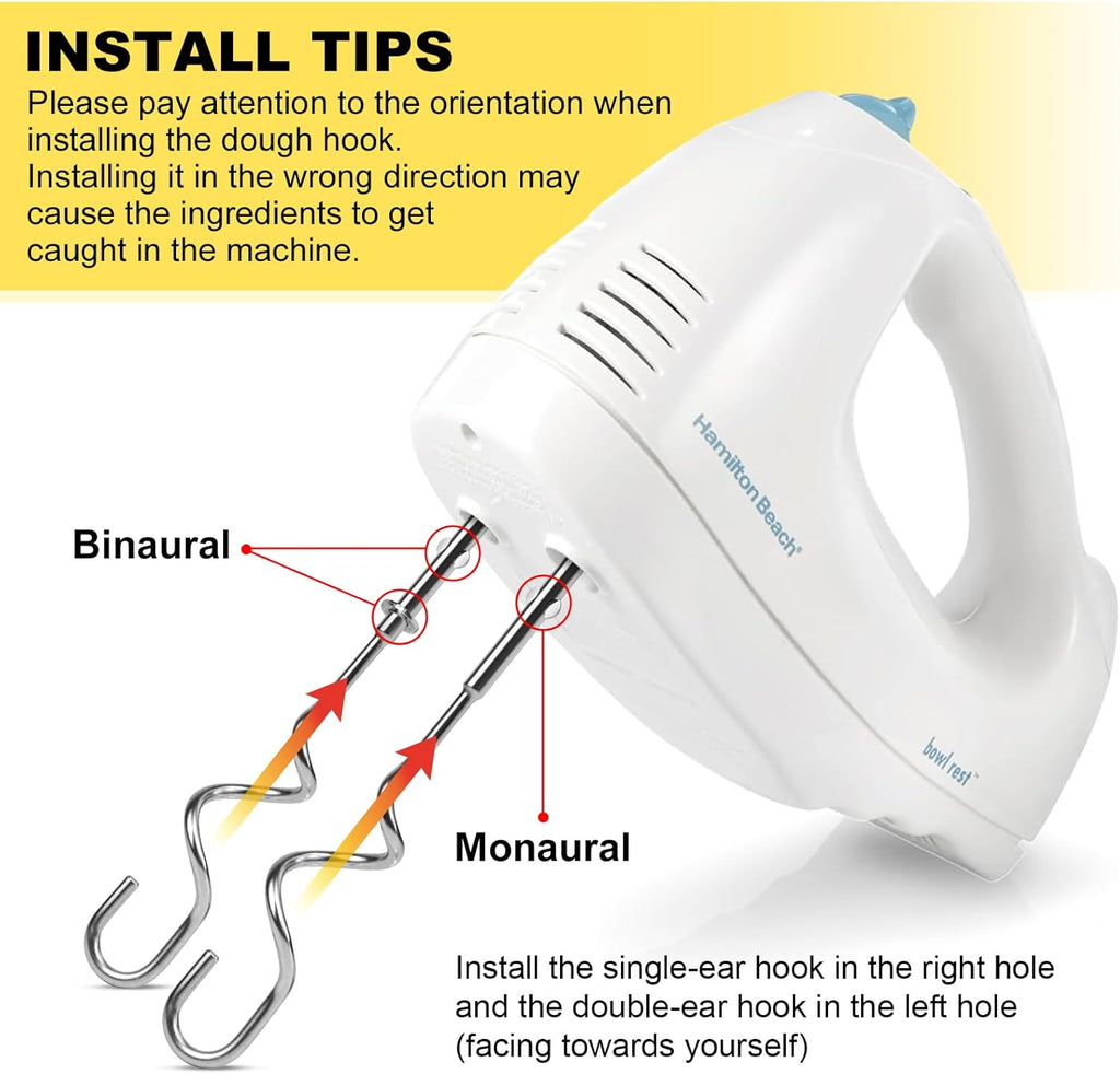 Hand Mixer Beaters Whisk & Dough Hooks (Pack of 4) P417