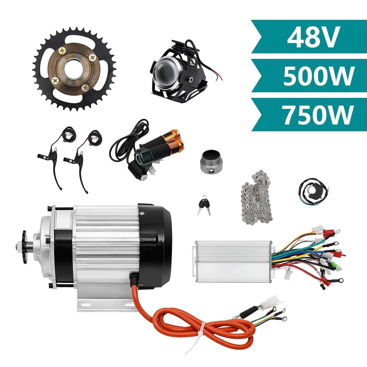 48V 750W Electric Brushless Motor Kit with Controller V299