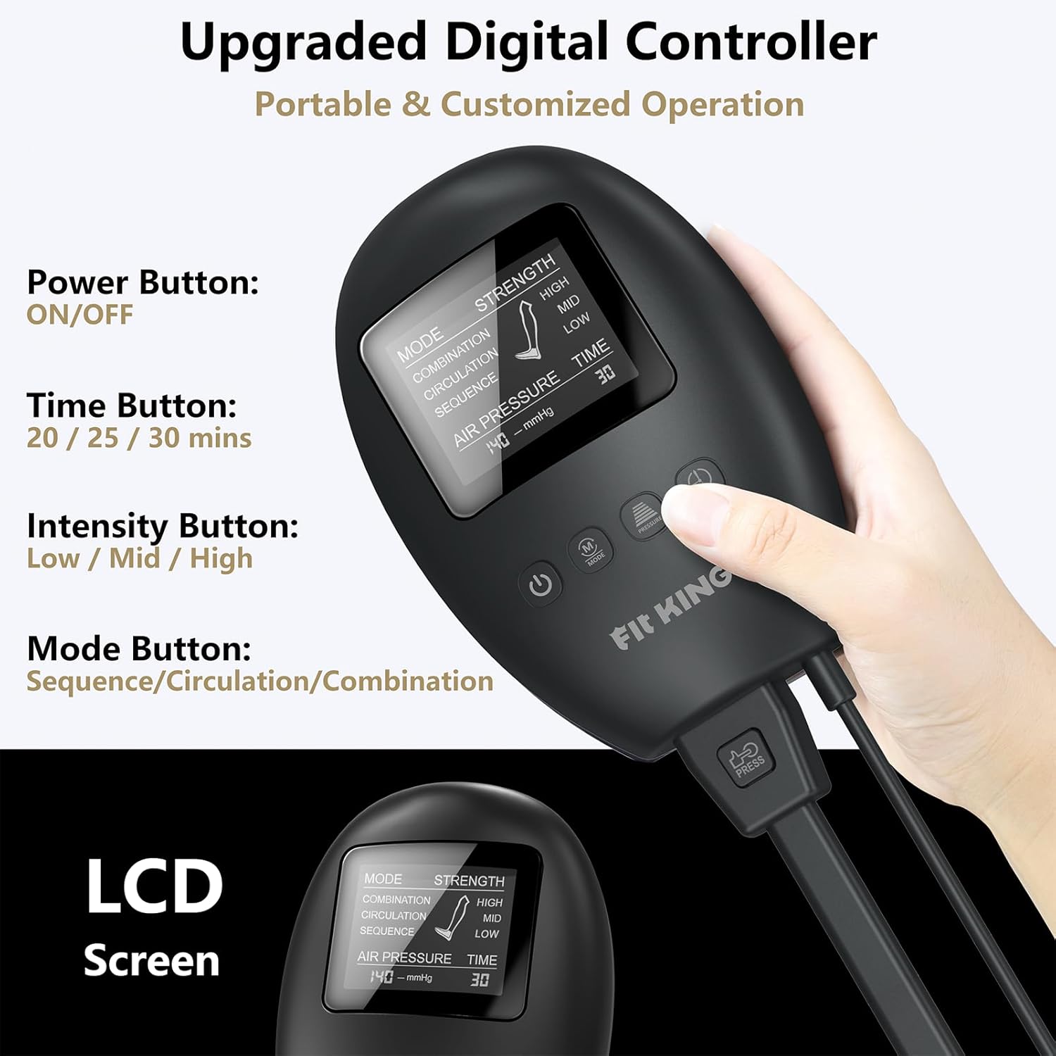 Leg Compression Boots Massager for Foot and Calf Recovery U55579