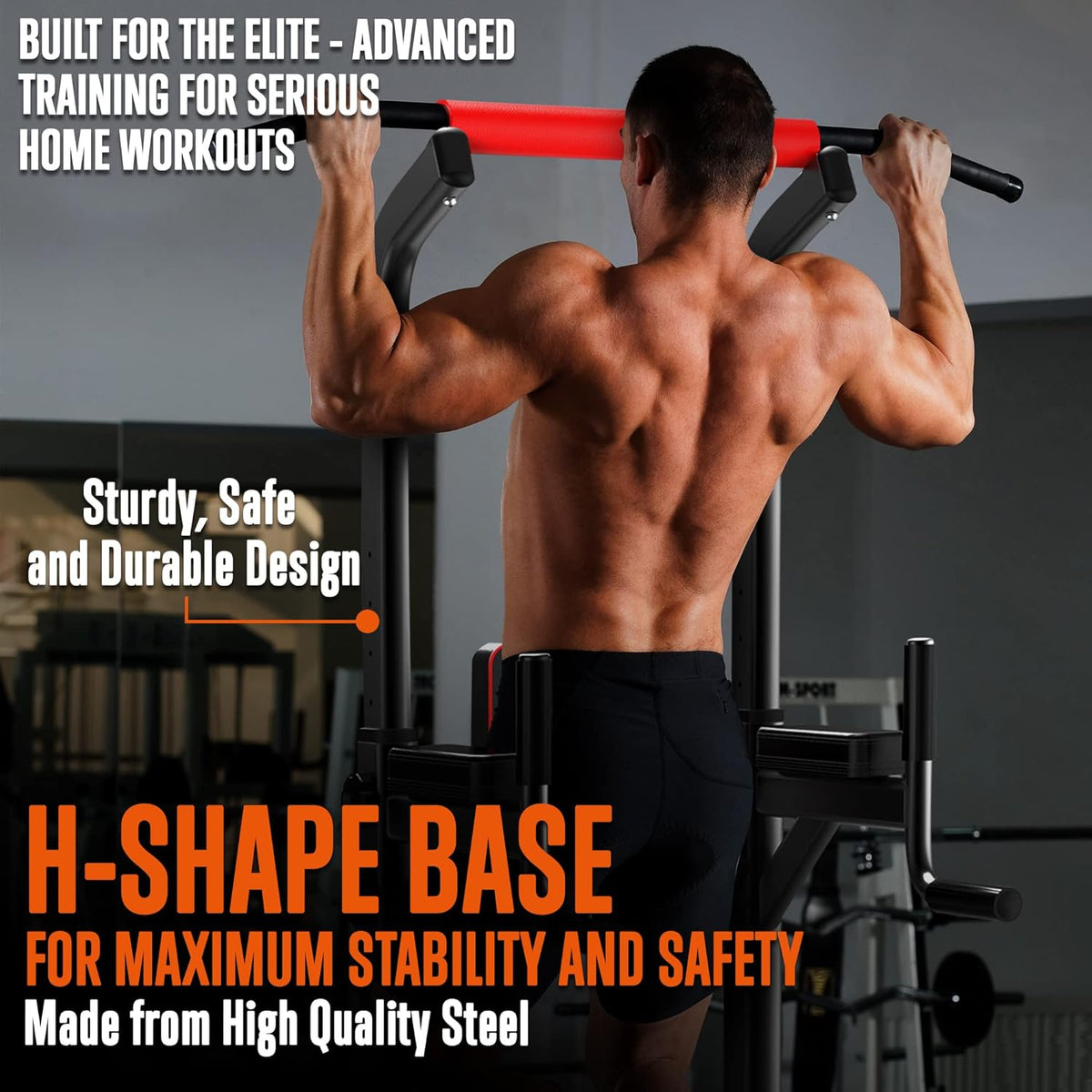 Multifunctional Pull-Up Workout Station with Steel Main Frame J9017