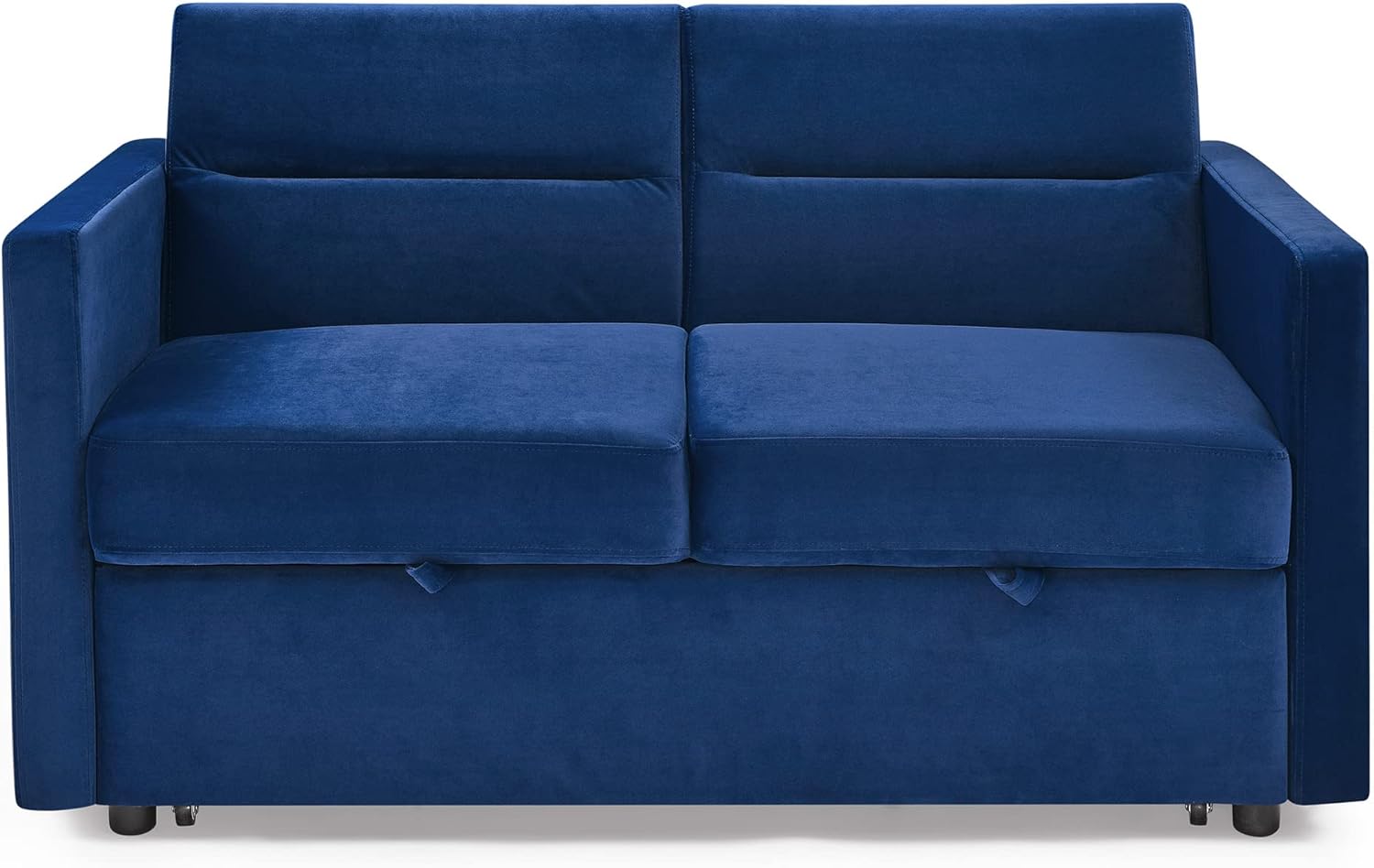 Blue Velvet 2 Seater Convertible Sofa Bed R35322