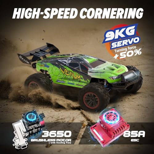 Mini 1:8 RC Car, Remote Control Truck 4X4 Waterproof 2.4GHZ Off Road with 3S Battery C821
