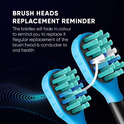 Sonic Rechargeable Electric Toothbrush with 5 Modes, 3 Brush Heads U85712