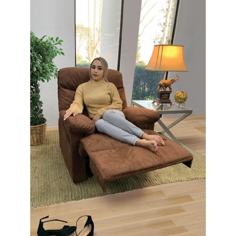 Chocolate Microfiber Recliner W3368