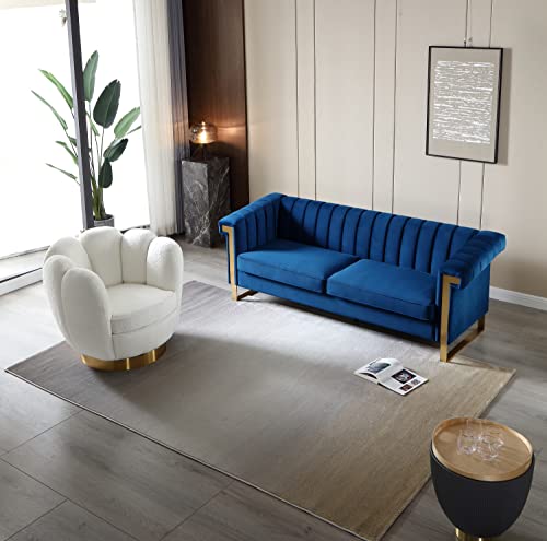 Blue Velvet 3 Seat Couch Sofa O151953