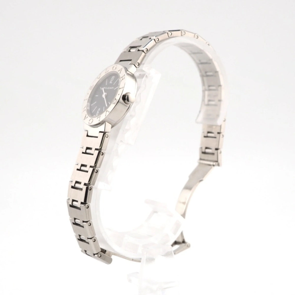 Pre-Owned Black Dial Silver Ladies Watch R65712