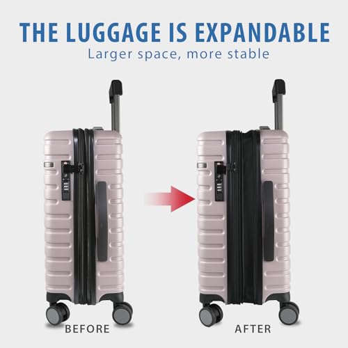 Light Purple 20-Inch Hardside Expandable Carry On Luggage J50553