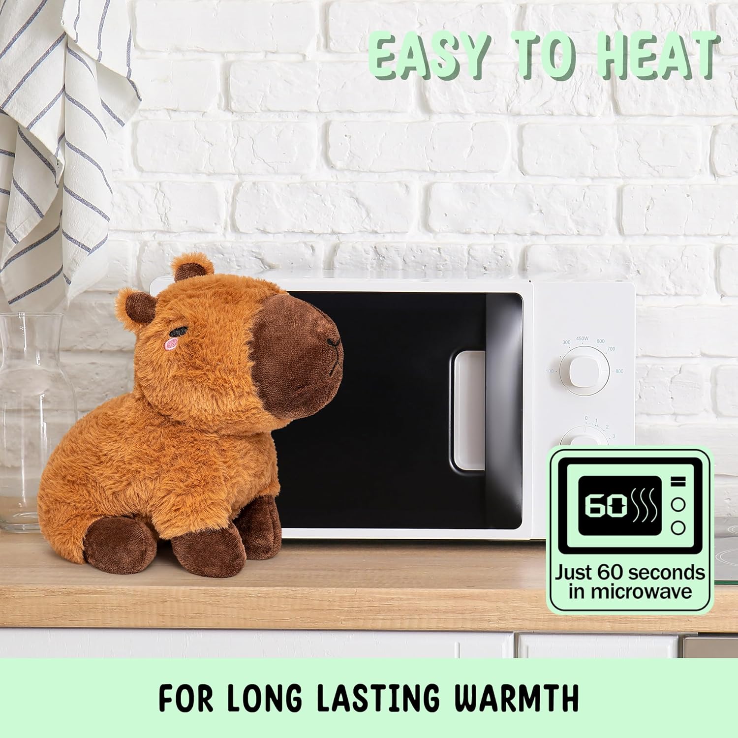 1.5 lbs Unscented Heating Pad Plush Stuffed Animal Q692030