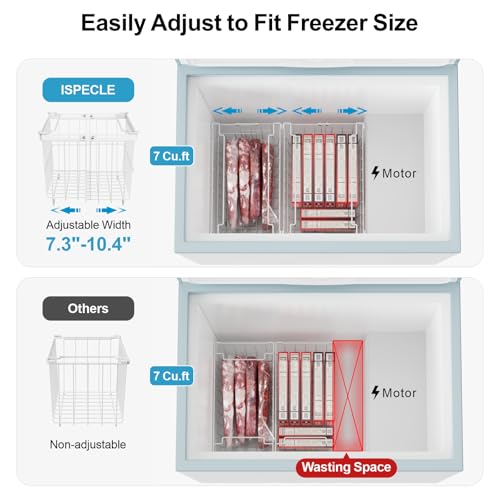 3 Pack Adjustable Black Freezer Organizer Bins H91827