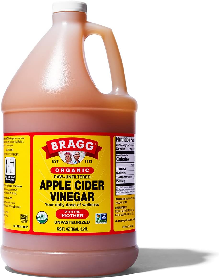 Organic Raw Unfiltered Apple Cider Vinegar 1 Gal (128oz) Liquid Q44993