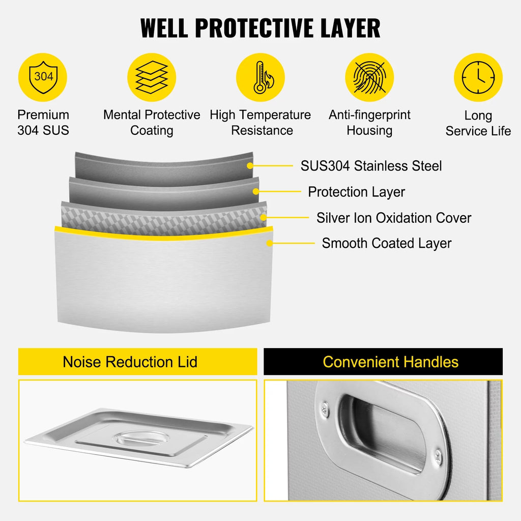 Ultrasonic Cleaner 6L Stainless Steel 200w A920