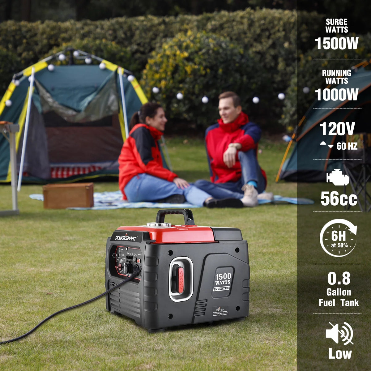 1500 Watt Portable Gas Power Inverter Generator W774