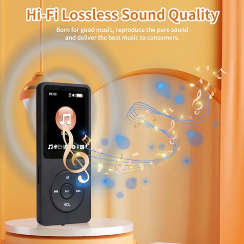 128GB Bluetooth MP3 Player with Built-in HD Speaker, Voice Recorder, HiFi Sound, E-Book, Earphones J25525