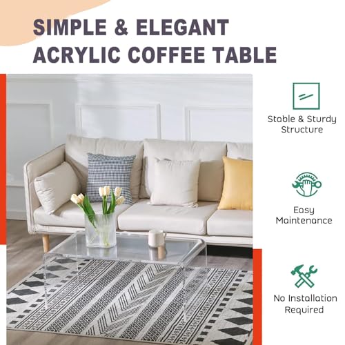 Acrylic Clear Rectangle Coffee Table F372811