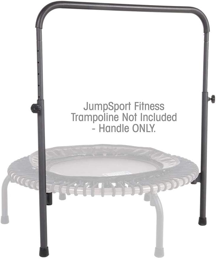 Black 39-Inch Fitness Rebounder Trampoline with Steel Handle Bar Z288