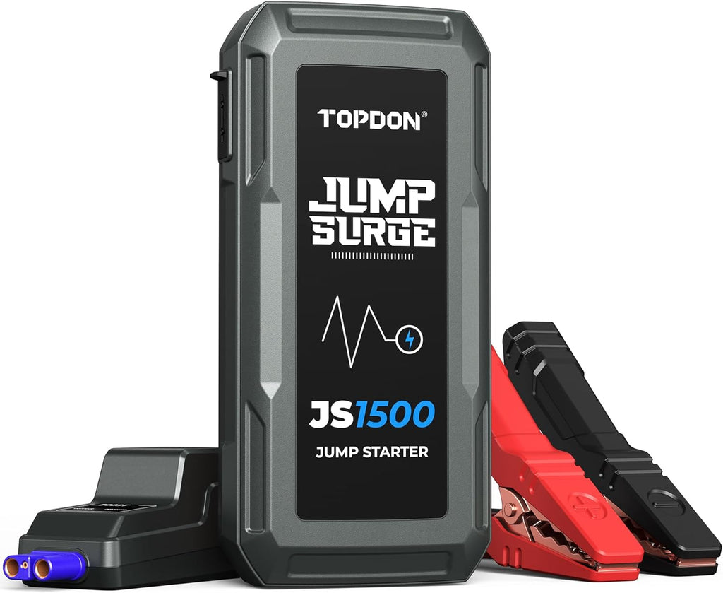 12V 1500A 10000mAh Lithium Battery Jump Starter with Smart Clamp Cables W663683