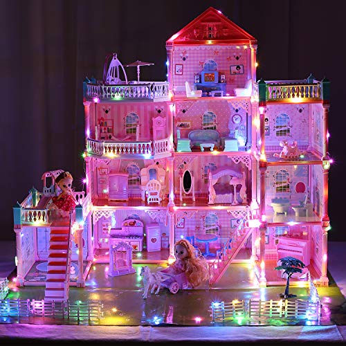 Large Dollhouse with Lights Furniture & Accessories R576