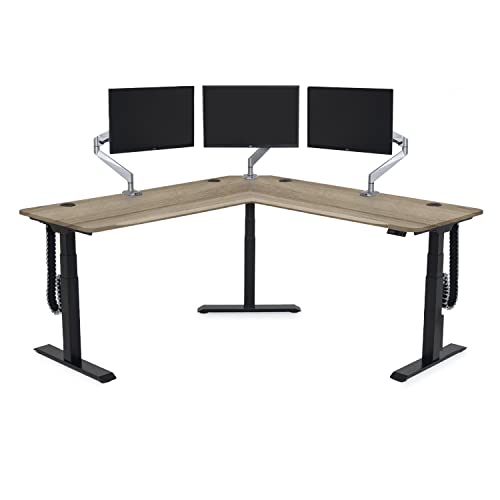 Electric Sit to Stand L-Shape Corner Desk L9634