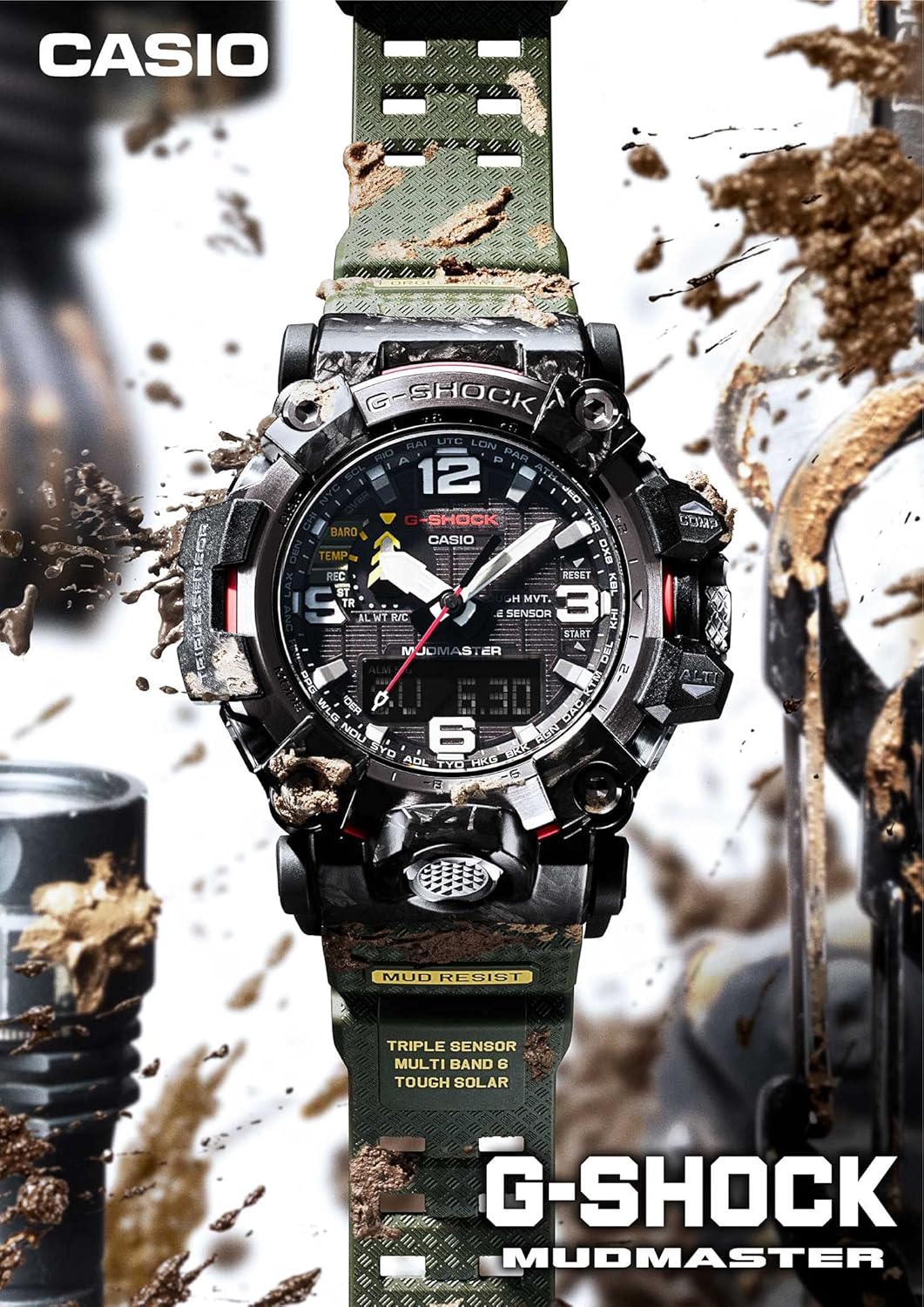 G-Shock Carbon MUDMASTER Radio Solar Triple Sensor Watch A3336