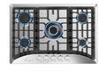 30x22 Gas Cooktop with 5 Sealed Burners and Cast Iron Grates T133730