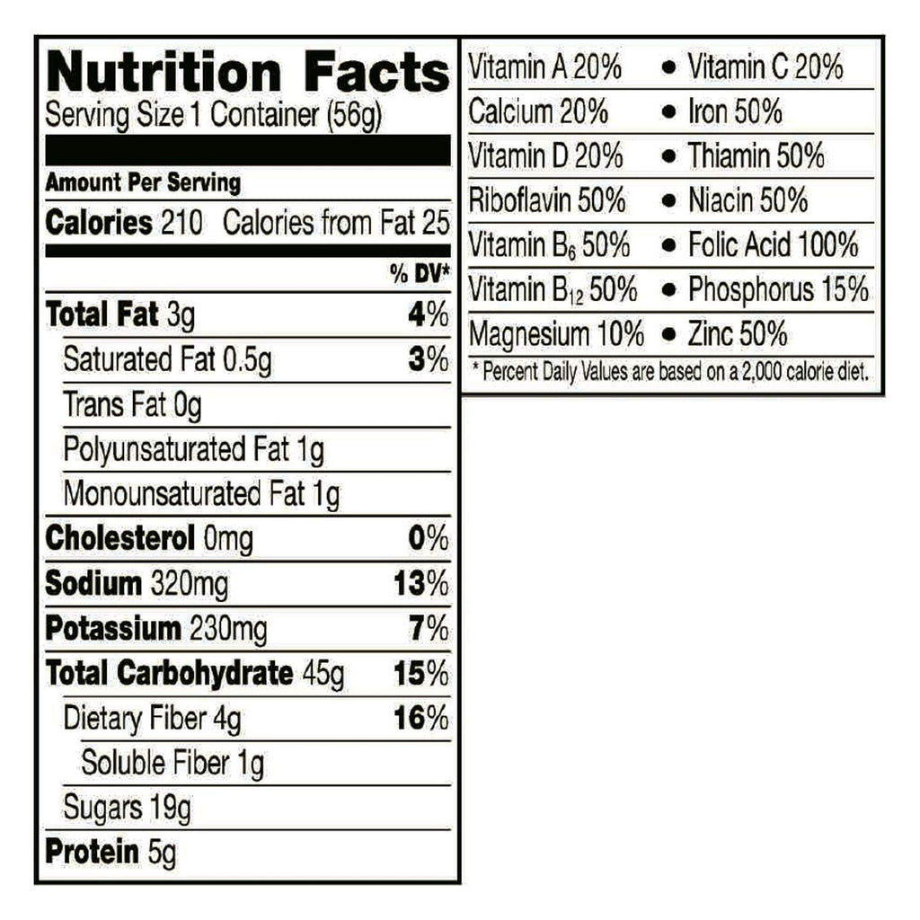 2 Oz 60 Count Gluten Free Whole Grain Oats Cereal H9270