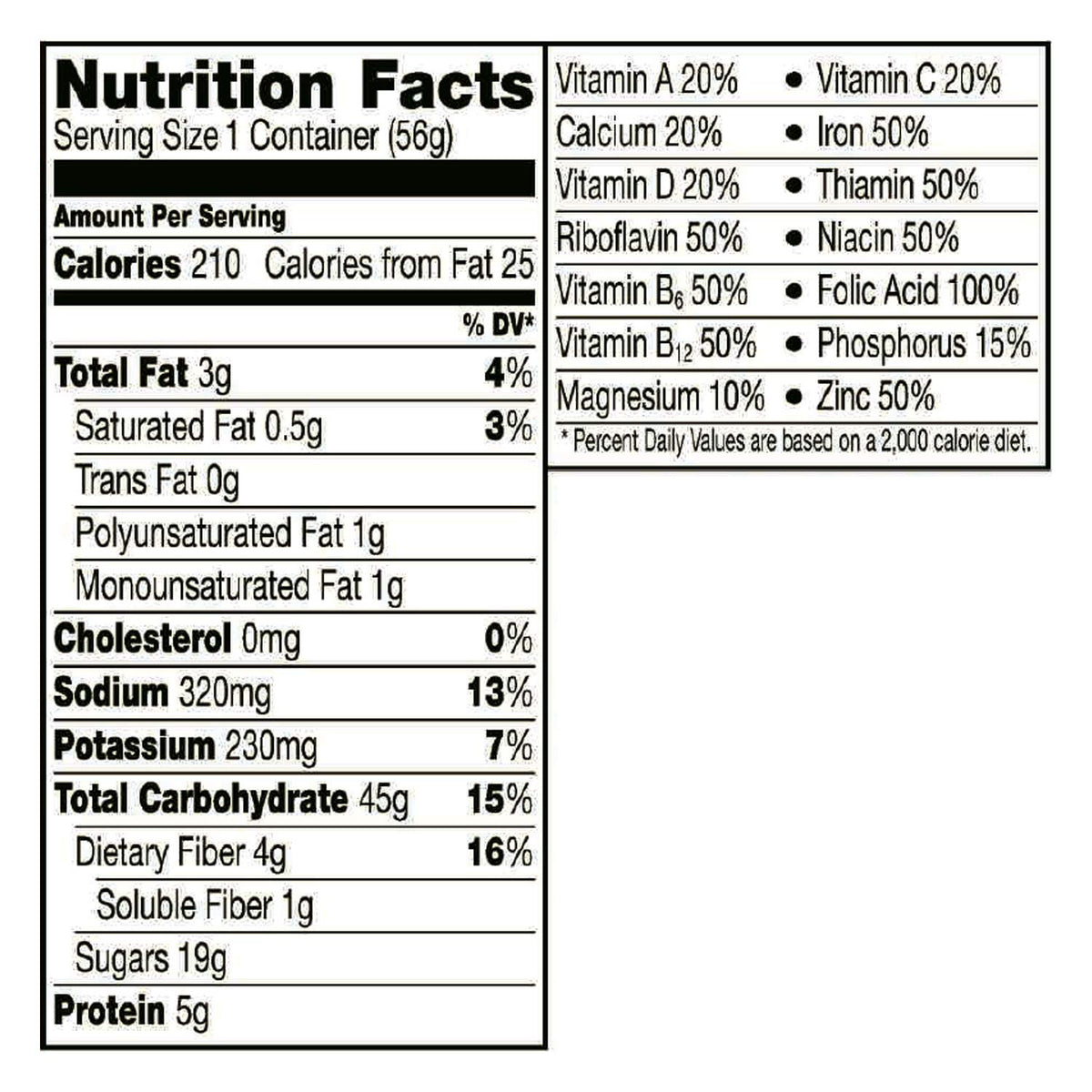 2 Oz 60 Count Gluten Free Whole Grain Oats Cereal H9270