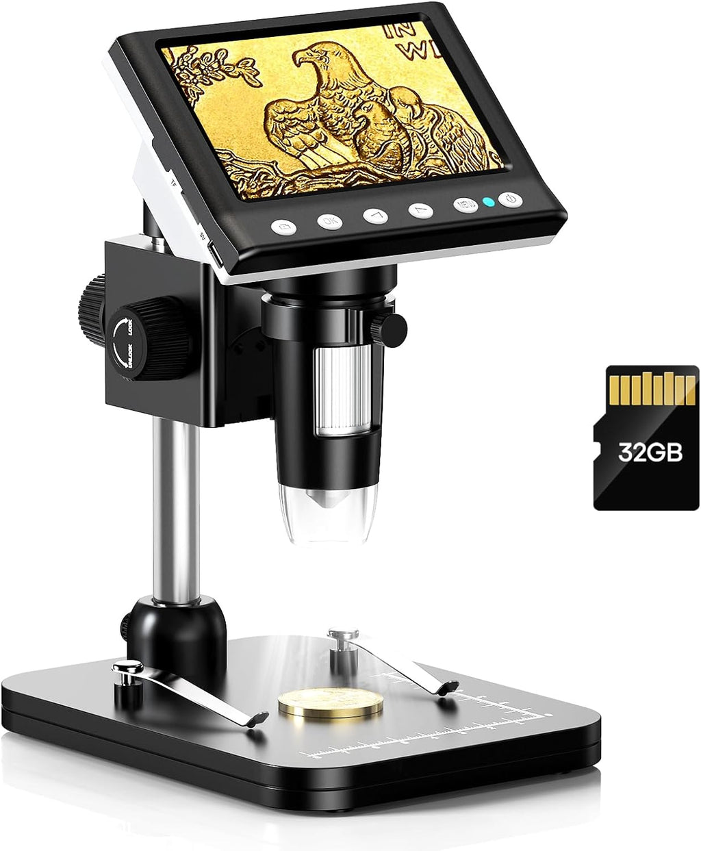 4.3'' IPS 1000X Magnification Digital Microscope with 8 Adjustable LEDs I85284