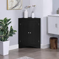 Black Corner Storage Cabinet with 2 Doors C43107