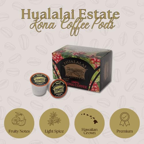 Medium Dark Roast Single Serve Cups, 12 count, Premium Ground Kona Coffee D792688