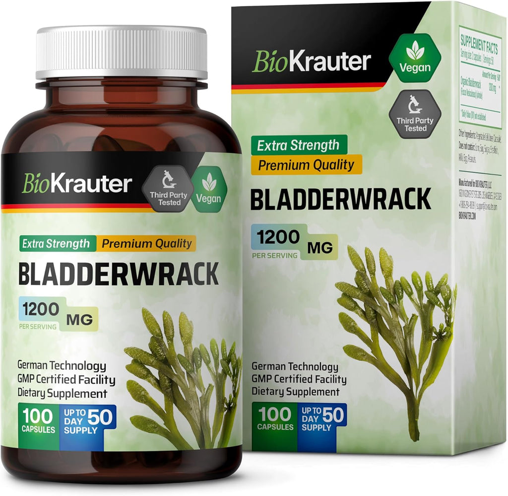 1200 mg Bladderwrack Capsules, 100 Veggie Capsules H458