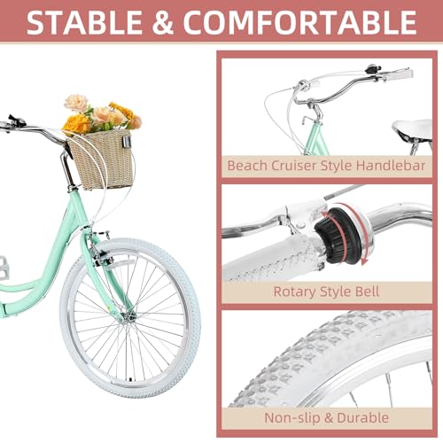 7 Speed 20/24/26 inch Three-Wheeled Bicycle with Basket J959