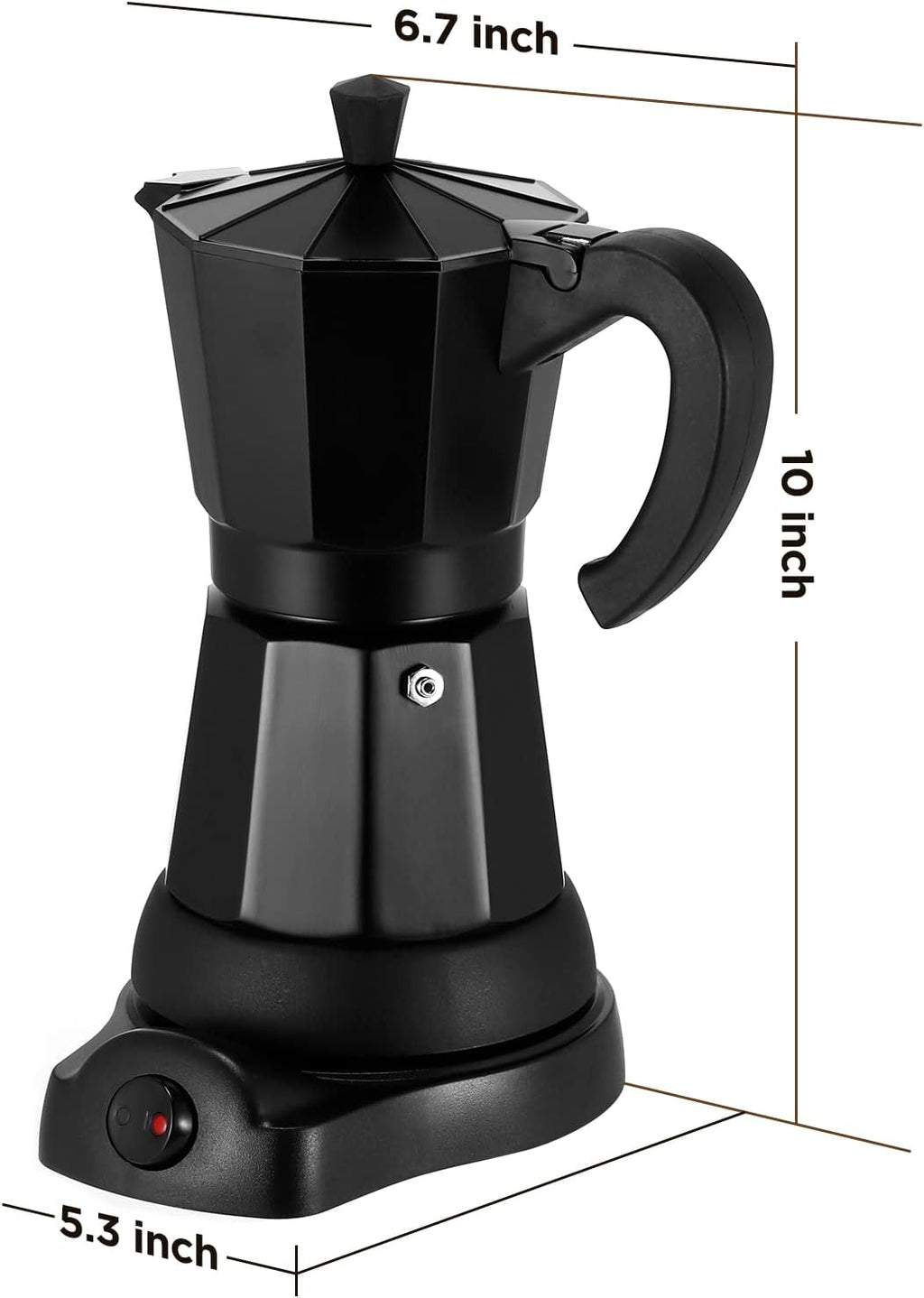6 Cup Aluminum Electric Mocha Pot X51449