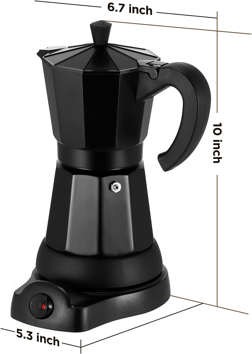 6 Cup Aluminum Electric Mocha Pot X51449