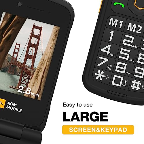 Rugged Basic Flip Phone, 4G Feature Cell Phone, Waterproof, Drop-Proof, Dual SIM Q422224