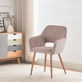 Grey Faux Fur Side Chair with Wood Metal Legs N757388
