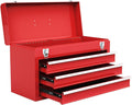 Red 20.5'' Steel Tool Box with 3 Drawers F568