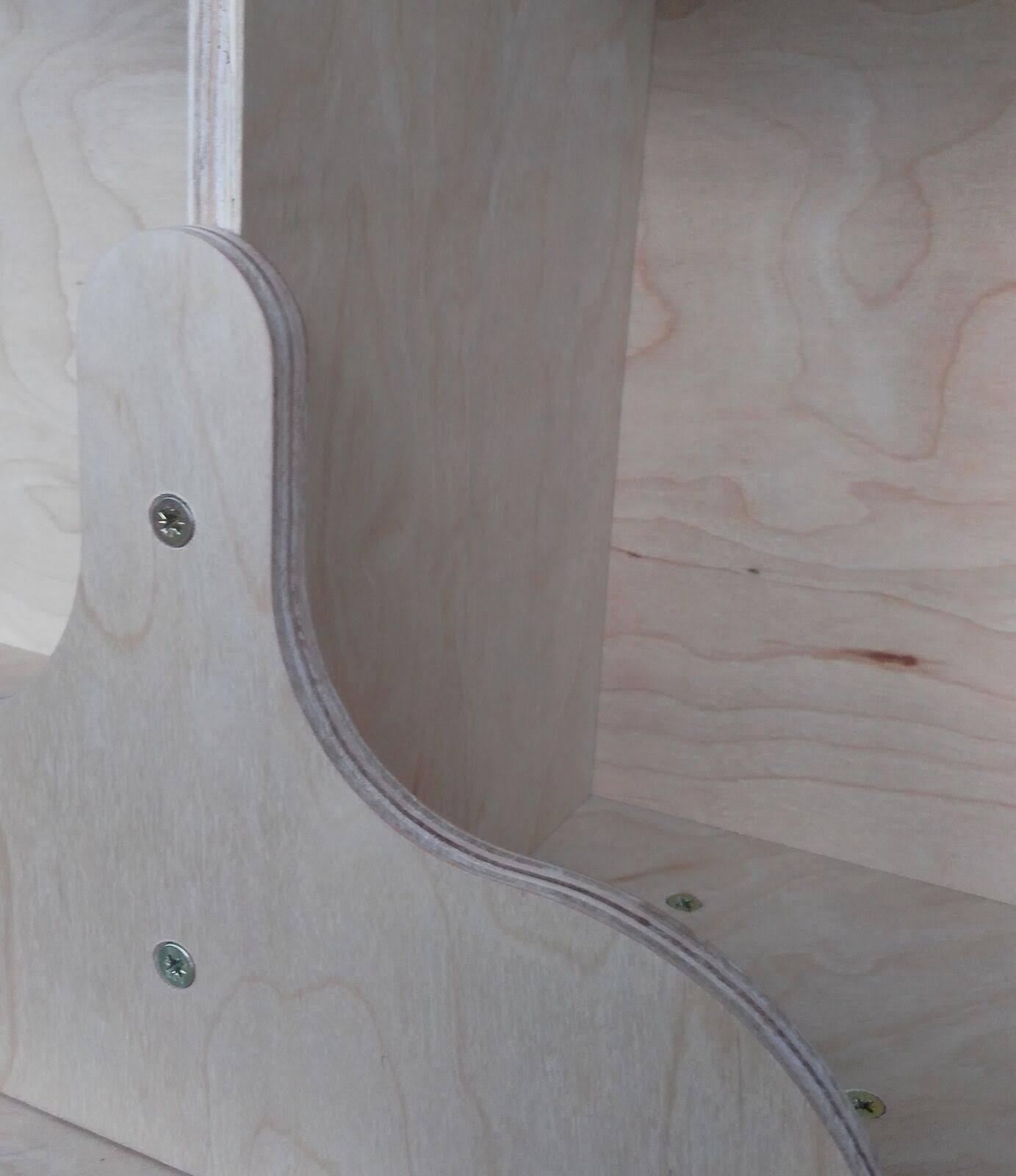 Natural Finish Two-Tier Round Wooden Bookcase P2142