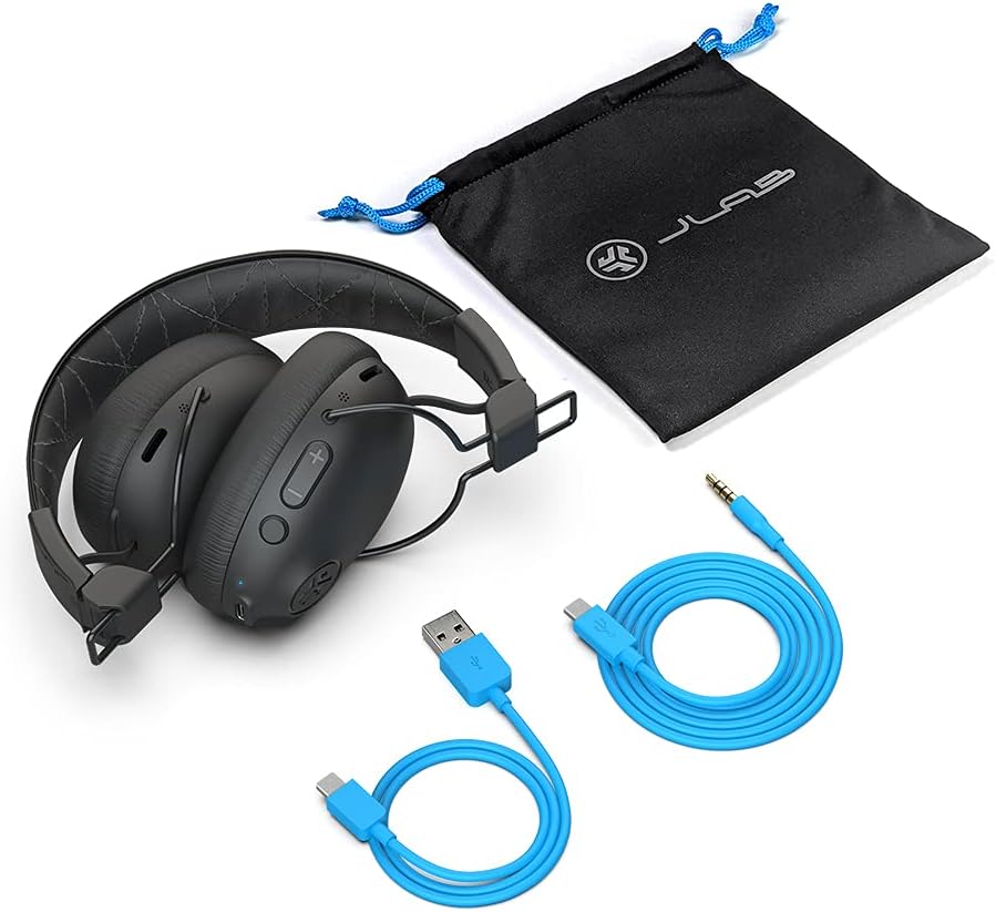 Black Bluetooth Wireless Over-Ear Headphones with Active Noise Cancellation A82665