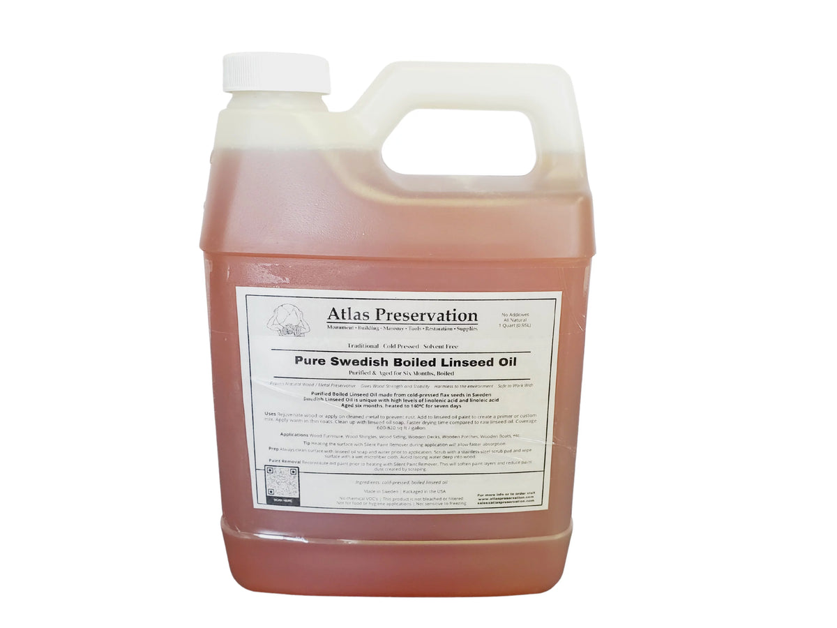 Pure Swedish Boiled Linseed Oil - 1 Quart Z674