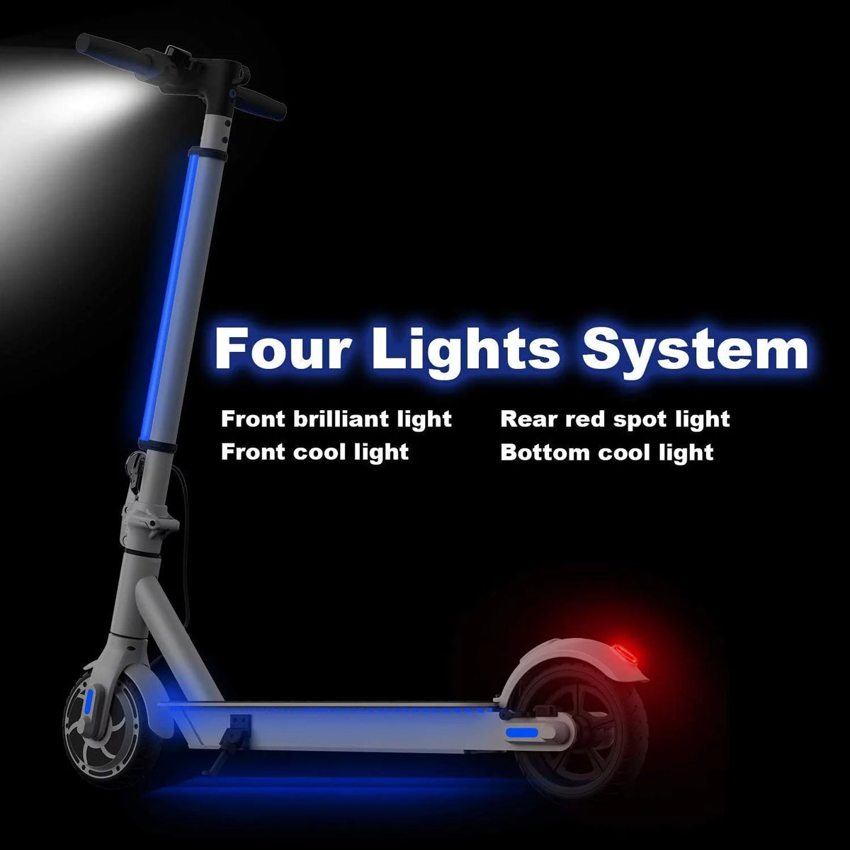 Black Electric Scooter 6.5 Solid Tires C933975