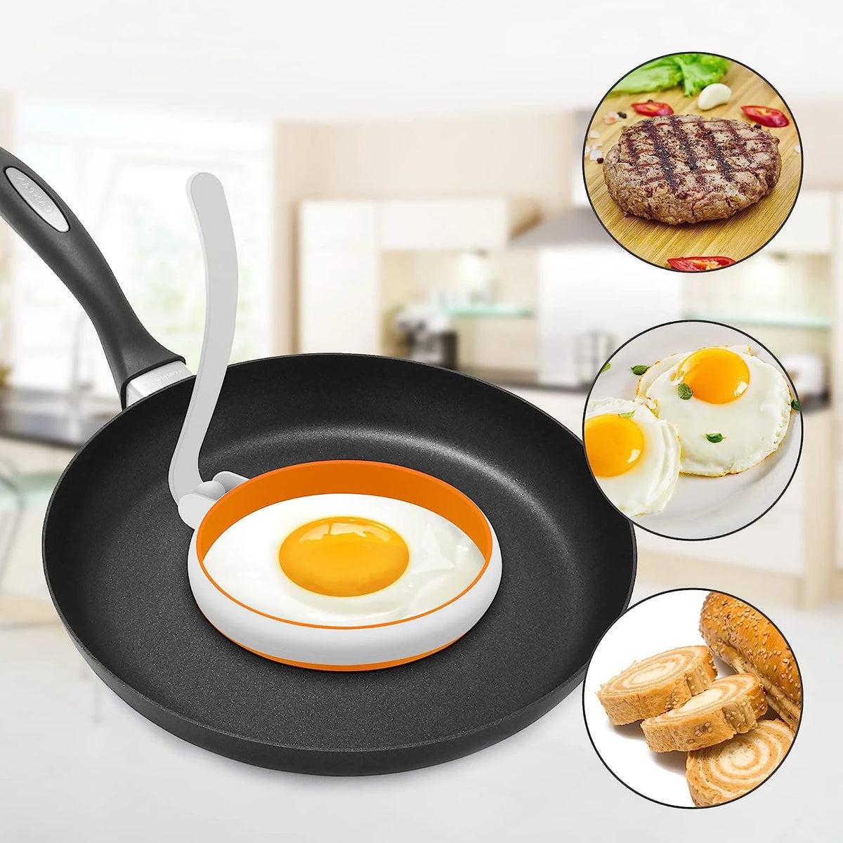 Non Stick Silicone Egg Rings B5042