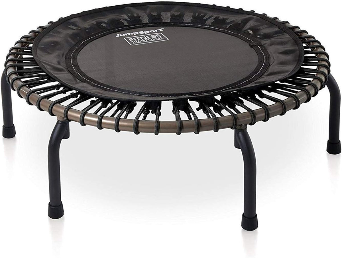 Black 39-Inch Fitness Rebounder Trampoline with Steel Handle Bar Z288