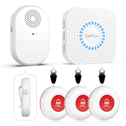 Wireless Caregiver Pager Call Button Emergency Alert System Waterproof Call Bell O757