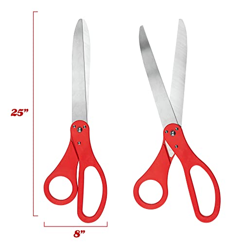 25" Giant Scissors with Gold Satin Ribbon, Banner, Bows, Balloons X183075